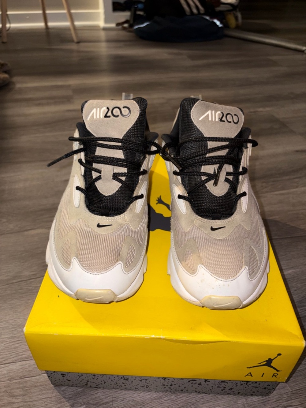 Nike Air 200 Sneakers in Beige and Black